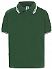 Polo Nio Kid Combinado JHK - Color Bottle Green / White