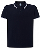 Polo Regular Combinado JHK - Color Negro / Blanco