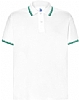 Polo Regular Combinado JHK - Color Blanco / Verde Kelly