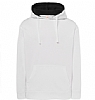 Sudadera Unisex Capucha JHK - Color Blanco / Marino