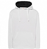 Sudadera Unisex Capucha JHK - Color Blanco / Marino