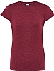 Camiseta Regular Lady Comfort Heather Mujer JHK - Color Burgundy Heather