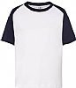 Camiseta Urban Baseball Infantil JHK - Color Blanco / Marino