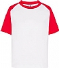 Camiseta Urban Baseball Infantil JHK - Color Blanco / Rojo