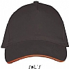 Gorra Long Beach Sols - Color Gris Oscuro / Naranja