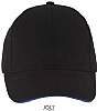 Gorra Long Beach Sols - Color Negro / Azul Royal