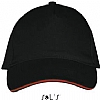 Gorra Long Beach Sols - Color Negro / Rojo