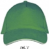 Gorra Long Beach Sols - Color Verde Pradera / Blanco