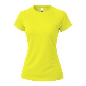 Color Amarillo Flúor - Camiseta Técnica Mujer Cocker Makito