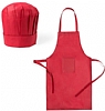 Delantal Gorro de Cocina Infantil Legox - Color Rojo