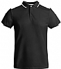 Polo Tecnico Manga Corta Hombre Tamil Roly - Color Negro/Blanco