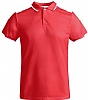 Polo Tecnico Manga Corta Infantil Tamil Roly - Color Rojo/Blanco