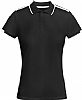 Polo Tecnico Manga Corta Tamil Woman Roly - Color Negro/Blanco