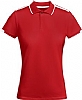 Polo Tecnico Manga Corta Tamil Woman Roly - Color Rojo/Blanco