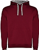 Sudadera Capucha Urban Roly - Color 5758 Granate/Gris Vigore