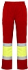 Pantalon Laboral Alta Visibilidad Soan Roly - Color Rojo Laboral/Amarillo Fluor