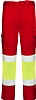 Pantalon Alta Visibilidad Daily Strech Roly - Color Rojo Laboral/Amarillo Fluor