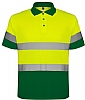 Polo Alta Visibilidad Polaris Roly - Color Verde Jardin / Amarillo Fluor