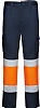Pantalon Alta Visibilidad Daily Strech Roly - Color Marino / Naranja Fluor