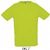 Camiseta Tecnica Sporty Sols - Color Verde Neon