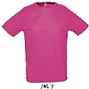 Camiseta Tecnica Sporty Sols - Color Rosa Flúor
