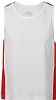 Camiseta Tecnica Bicolor Tirantes - Color Blanco/Rojo
