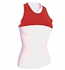 Camiseta Tecnica Tirantes Mujer Armour Aqua Royal - Color Blanco/Rojo