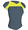 Camiseta Tecnica Mujer Armour Aqua Royal - Color Antracita/Amarillo Fluor