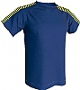 Camiseta Tecnica Rider Aqua Royal - Color Marino / Amarillo Fluor