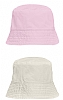 Sombrero Pescador Bucket Nylon Sols - Color Candy Pink/Off White