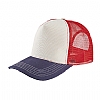Gorra 5 Paneles Blink Sols - Color Off White/French Marino/Bright Red 866