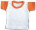 Mini Camiseta Con Percha Valento - Color Blanco/Naranja