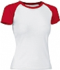 Camiseta Mujer London Valento - Color Blanco/Rojo
