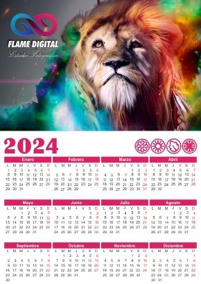 Calendario basico personalizado 22x31