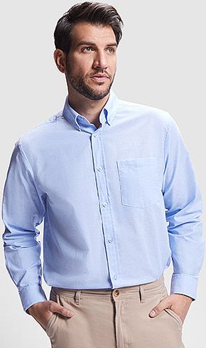 Camisa Hombre Manga Larga Oxford Roly 