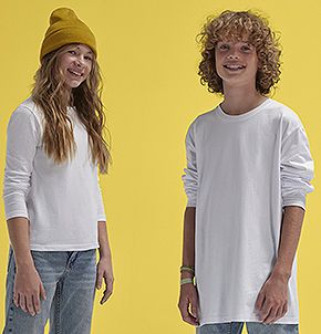 Camiseta Infantil Manga Larga #E150 B&C - Camisetas de Niño personalizadas