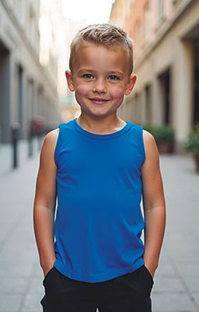 Camiseta Infantil Sin Mangas Color Charlie Valento