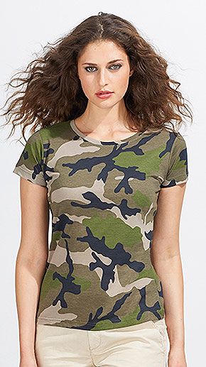 Camiseta Camuflaje Mujer Camo Sols