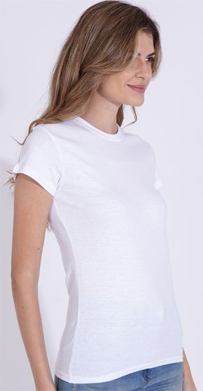 Camiseta Blanca Mujer Keya 150 grs