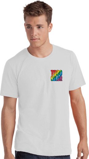 Camiseta Blanca Serigrafia Digital Escudo
