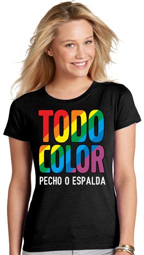 Camiseta Color Mujer Serigrafia Digital DINA3