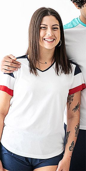 Camiseta Tecnica Mujer Flag Acqua Royal