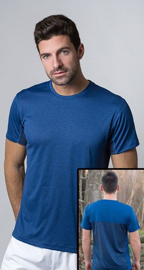 Camiseta Tecnica Combinada Cheviot Acqua Royal