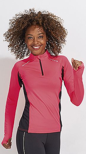 camiseta tecnica manga larga mujer