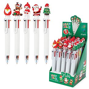 Set Boligrafos Navidad Multicolor Yuki Cifra