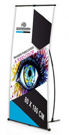 Display Expositor L-Banner Publicitario 85x200