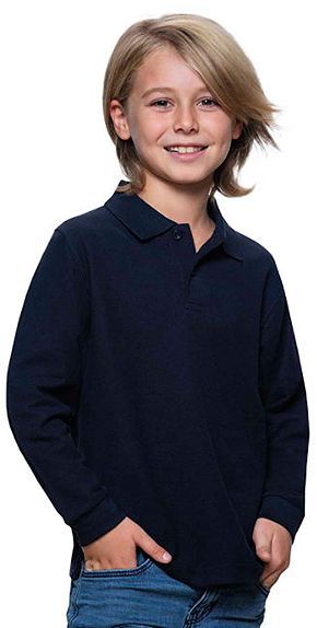 Polo Manga Larga Infantil Regular JHK - Polos Infantiles personalizados