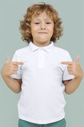 Polo Infantil Blanco Keya 180gr - Keya Textil