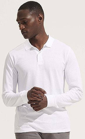 Polo Unisex Blanco Planet LSL Sols
