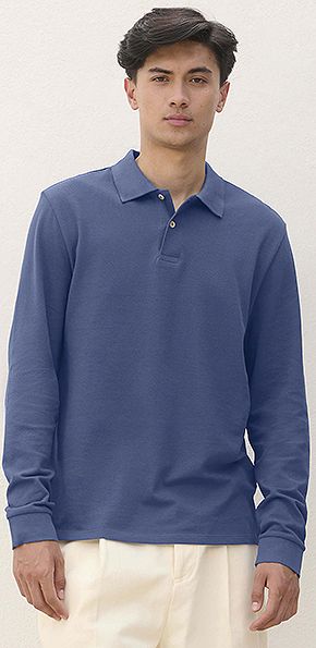 Polo Unisex M/L Color Pacific LSL Sols